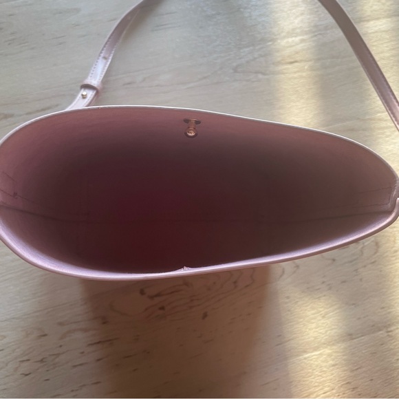 Anthropologie Samara Medium Shoulder Crossbody Bucket Bag/Purse Pink Vegan - Picture 3 of 3